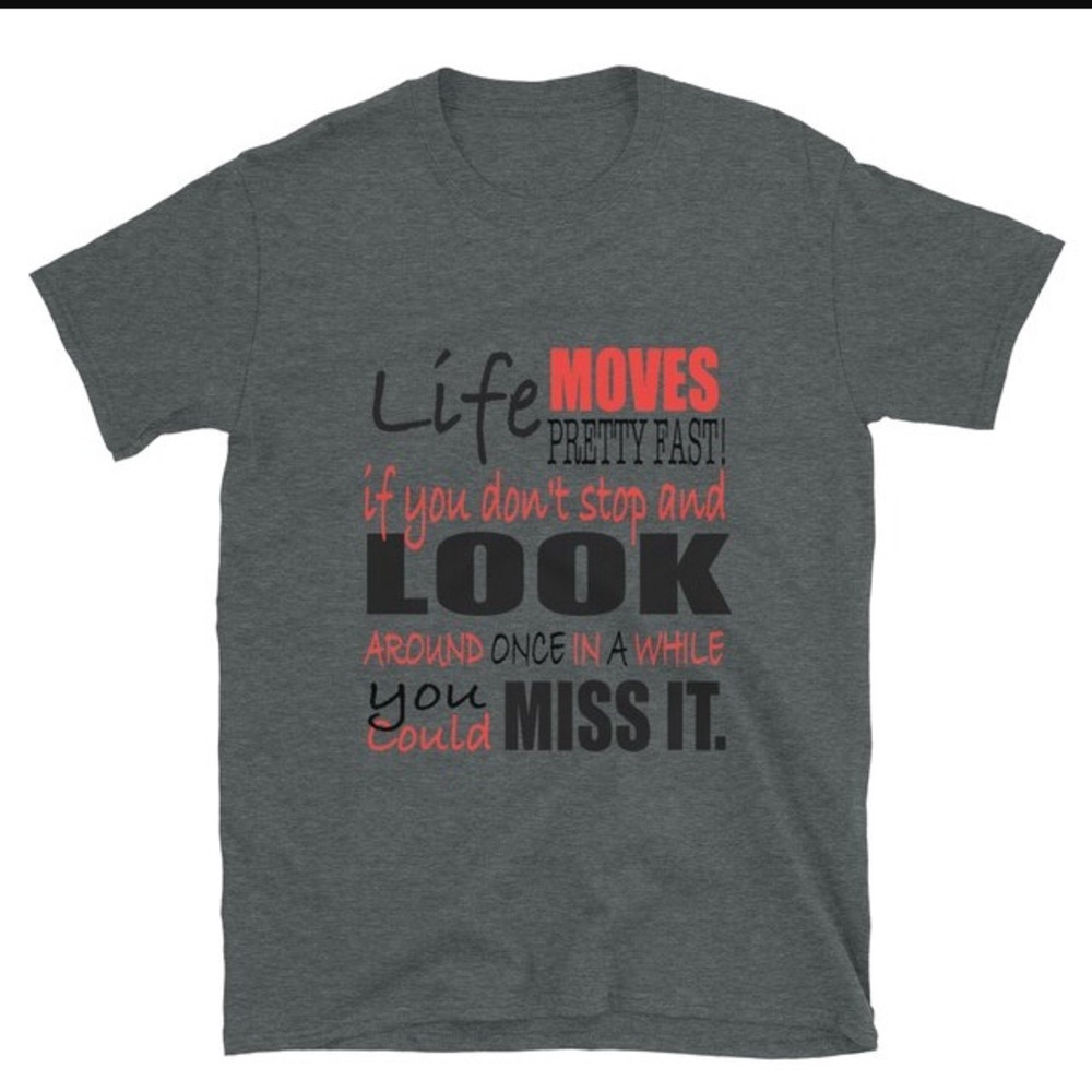 NWT Life Moves Fast in DK Gray
